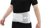 ITA-MED Breathable Elastic Back & Abdominal Support Brace – Unisex, 8” Wide, White, 2XL