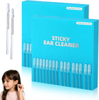 Sticky Ear Cleaning Stick,Reusable Sticky Ear Cleaner Picks,Sticky Ear Swabs,Adhesive Soft Head Swabs, Gentle Soft Ear Care Cleaning Sticks with Dust Cover for All Ages(2 Box)