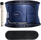 Decompression Back Belt,Inflated Compression Back Brace with Hand Pump and Extension Pad,Lumbar Support Belt for Men & Women Lower Back Pain Relief, Back Decompression Devices Fits Waist Size 29-49 Inches (Blue)