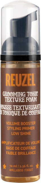 REUZEL Grooming Tonic Texture Foam, Styling Booster with Low Shine and Great Styling Power - 2.36 fl. oz