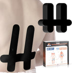 PreCut Kinesiology Tape for Lower Back, 12PCS Kinesiology Tape Precut for Lower Back, KTQUICK Original Cotton Waterproof&Breathable Latex-Free, Enhance Elastic Athletic Tape for Support Muscle(Black)