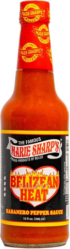 Marie Sharp’s Belizean Heat Habanero Pepper Sauce, 10 oz | Extra Hot Gourmet Hot Sauce from Belize | All-Natural, No Artificial Preservatives | Bold Flavor with Fiery Kick