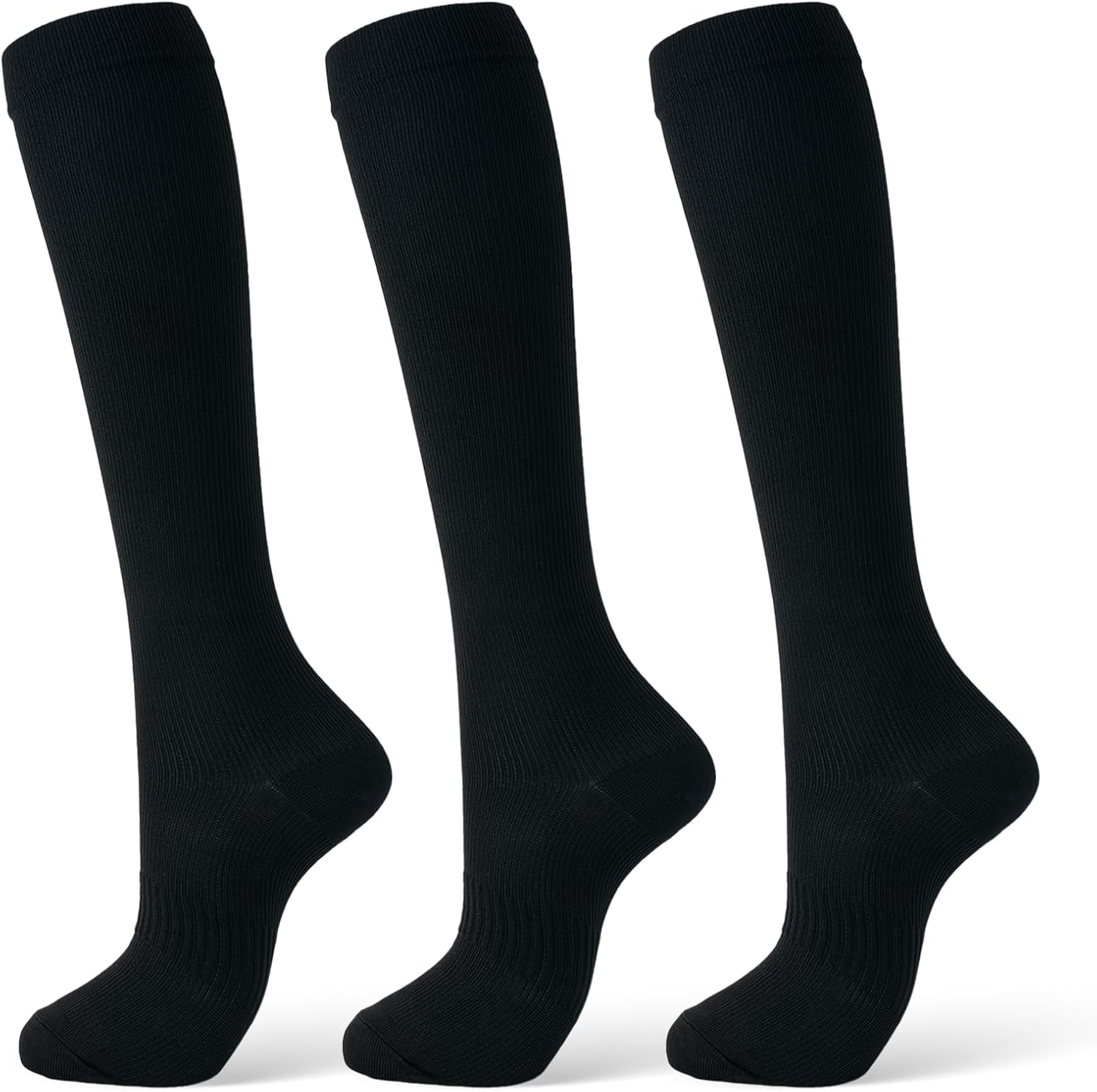 Compression Socks for Women & Men 15-20 mmHg, Knee High Medical Support Stockings for Circulation, Nurses, Pregnancy, Running, Athletic, Travel