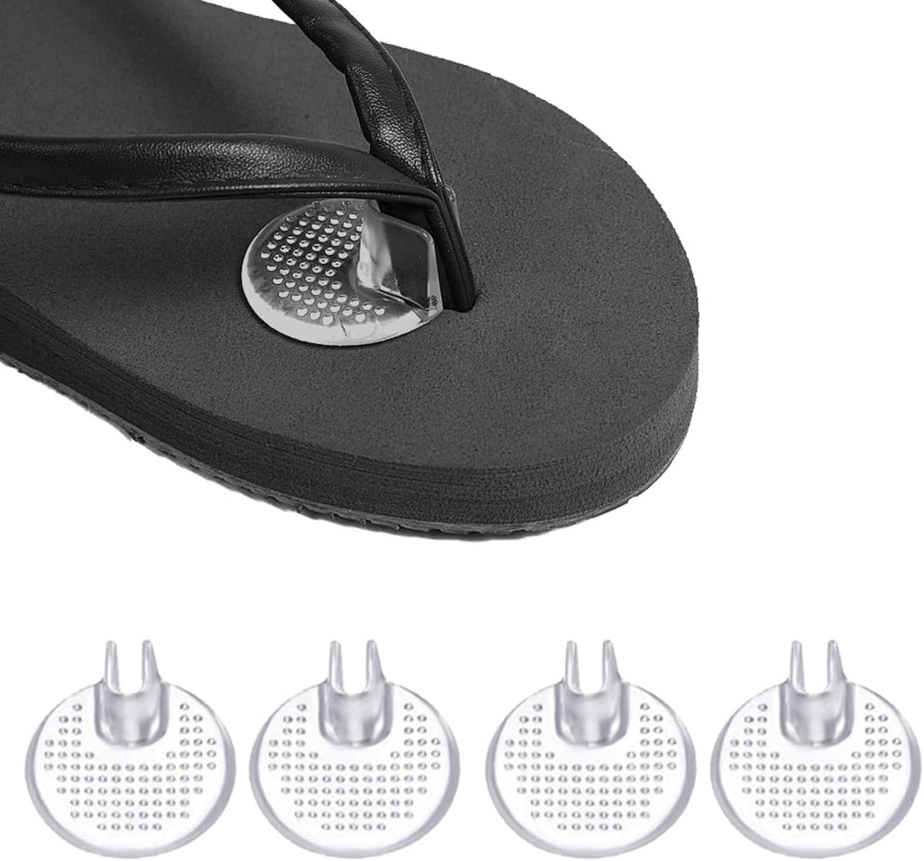2 Pairs Silicone Thong Sandal Toe Protectors Flip Flop Gel Toe Guards Cushion Pain Prevention and Non-Slip Cushions Between Toe for Sandals Clear