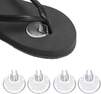 2 Pairs Silicone Thong Sandal Toe Protectors Flip Flop Gel Toe Guards Cushion Pain Prevention and Non-Slip Cushions Between Toe for Sandals Clear