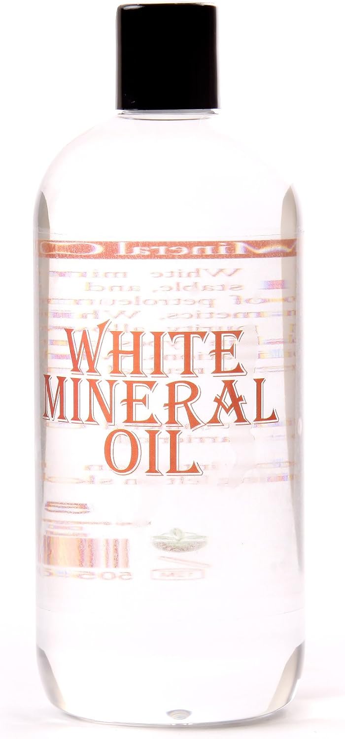Mystic Moments | White Mineral Oil Carrier Oil - 500ml - Pure & Natural Oil Perfect for Hair, Face, Nails, Aromatherapy, Massage and Oil Dilution Vegan GMO Free