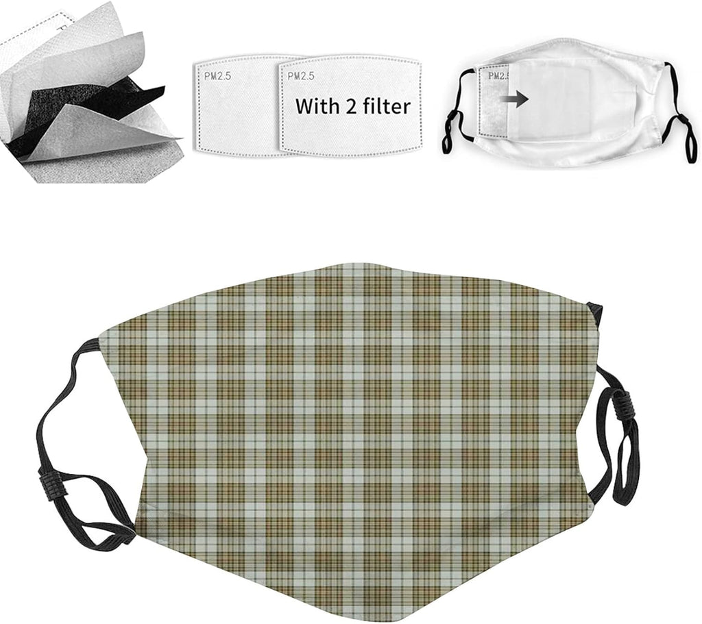 Cloth Face Mask Bandana With 2pcs Filters,Balaclava Adjustable Earloop Washable Reusable for women