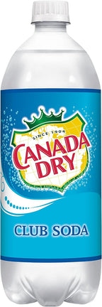 Canada Dry Club Soda, 1 L bottle (pack of 12)