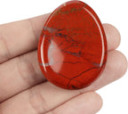 Artistone Red Jasper Crystal Thumb Worry Stone Hand Carved Crystal Pocket Palm Stone for Anxiety Stress Relief, Meditation Reiki, Water Drop Shaped