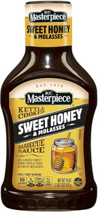 KC Masterpiece Sweet Honey & Molasses Barbecue Sauce (Pack of 2) 18 oz Bottles