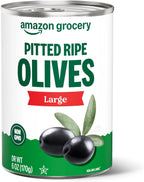 Amazon Grocery, Pitted Ripe Olives, Large, 6 Oz
