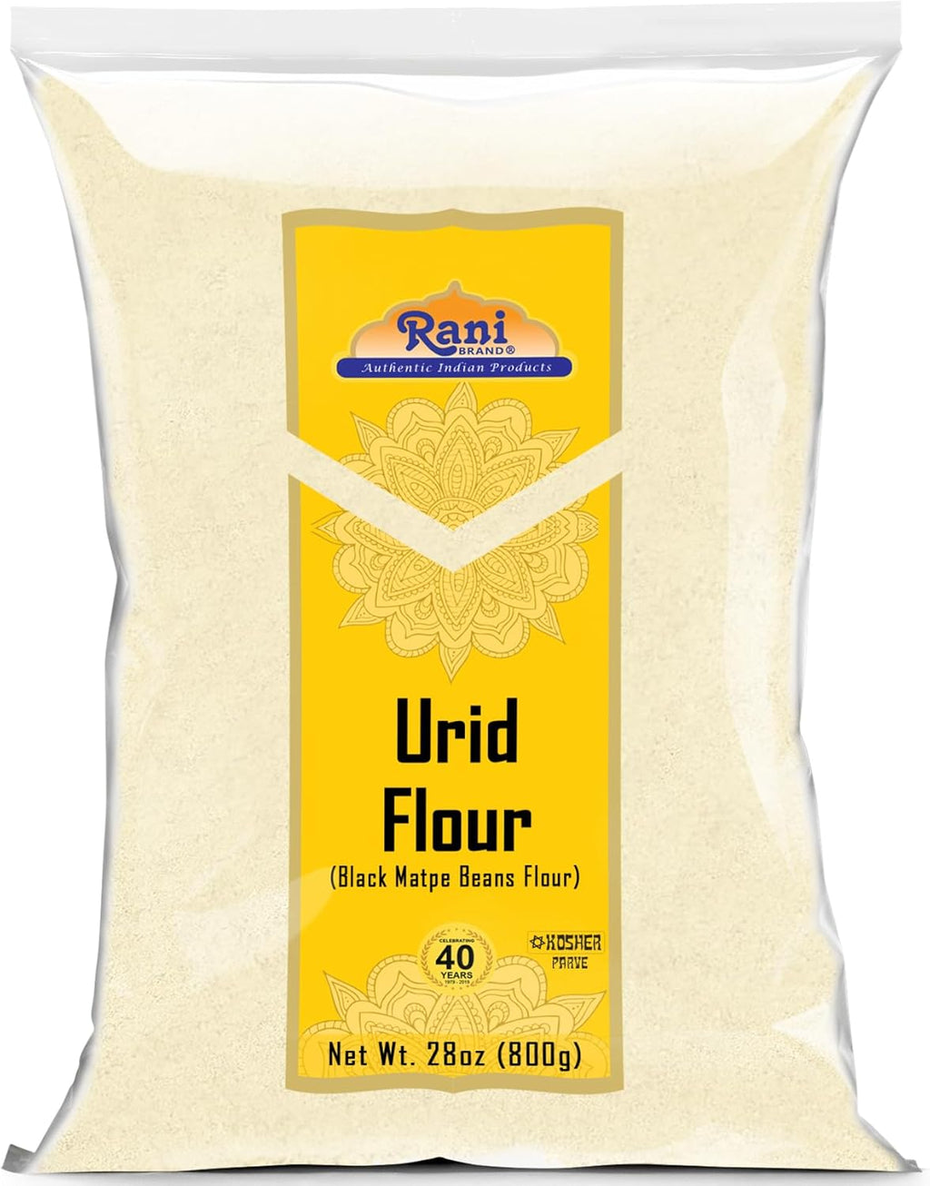 Rani Urid/Urad Flour (Black Matpe Beans Flour) 28oz (1.75lbs) 800g ~ All Natural | Vegan | Gluten Friendly | NON-GMO | Kosher | Indian Origin