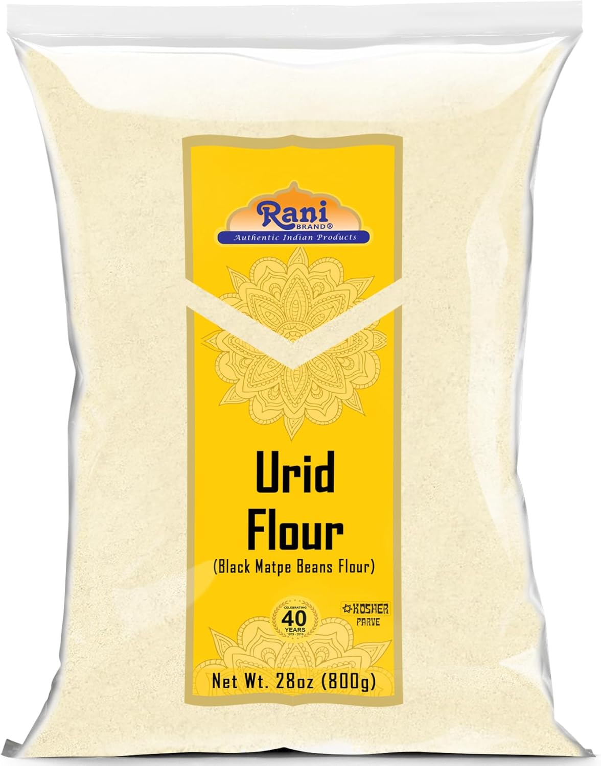 Rani Urid/Urad Flour (Black Matpe Beans Flour) 28oz (1.75lbs) 800g ~ All Natural | Vegan | Gluten Friendly | NON-GMO | Kosher | Indian Origin