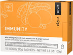 Immunity Booster Powder, Easy to Use Vegan Immune Booster with Vitamin D, A, B, C, & K, NRV Zinc, Plus Ginger Extract (10 Pack)