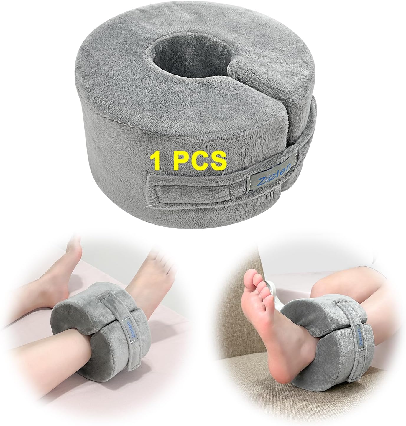 Foot Elevation Pillow Ankle Protector Support Elevated Foot Heel Pillow Elevator Feet Foam Wedge Leg Rest Post Surgery Pillow Bed Pressure Sore Cushion Elevating Broken Ankle Heel Protection (1 PCS)