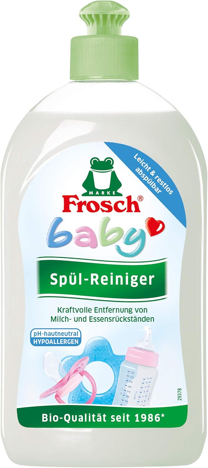 Frosch Baby Washing Up Cleaner, Sensitive Washing Up Liquid for Baby Bottles & Teats, Hypoallergenic, Suitable for Allergy Sufferers, 500 ml