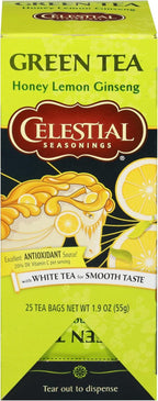 Celestial Seasonings Honey Lemon Ginseng Green Tea 25 Tea Bags