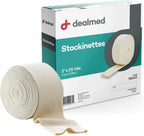 Dealmed Cotton Stockinette, 2” x 25 yds, Tubular Bandage Sleeve, Comfort Breathable Dressing for Skin Protection, Compression, Casts, Edema and Lymphedema Support (1 Roll)