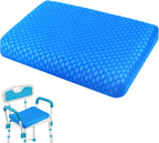 Anycosy Shower Seat Cushion Waterproof Sauna Seat Cushion Bathtub Cushion for Sauna,Slip-Resistant 3D Foam Mesh Bathtub Chair Pad with Hook,Quick Drying Shower Seat Mat for Elderly (Blue, Medium)