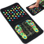 Foot Massage Stone Mat Foot Pad Reflexology Walk Stone Foot Massage Mat Stimulates for Relax Body