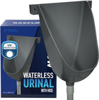 Waterless Urinal with Hose - UV Resistant Outside Urinal, Outdoor Plastic Urinals, Outdoor Toilet, Garage Urinal, Urine Diverter, Urinals For Men Bathroom