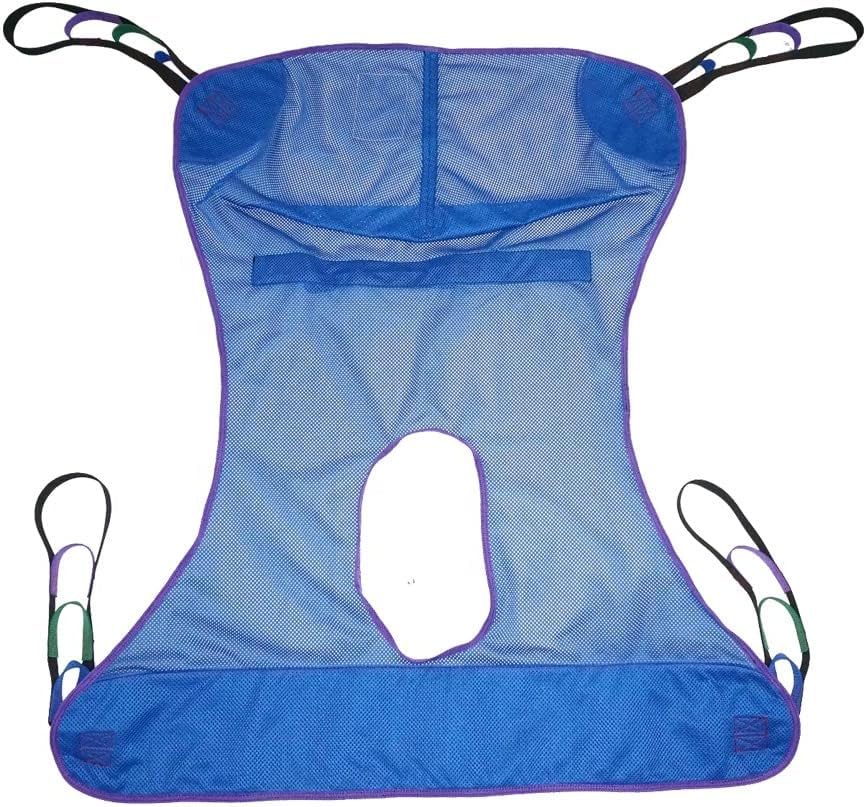 Universal Full Body Mesh Lift Sling with Commode Opening,Polyester Slings for Patient Lifts -Compatible with Hoyer, Invacare, McKesson, Drive, Lumex, Medline, Joerns (X-Large)
