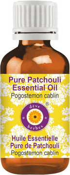 Deve Herbes Pure Patchouli Essential Oil (Pogostemon cablin) 100% Therapeutic Grade Steam Distilled 15ml (0.50 oz)