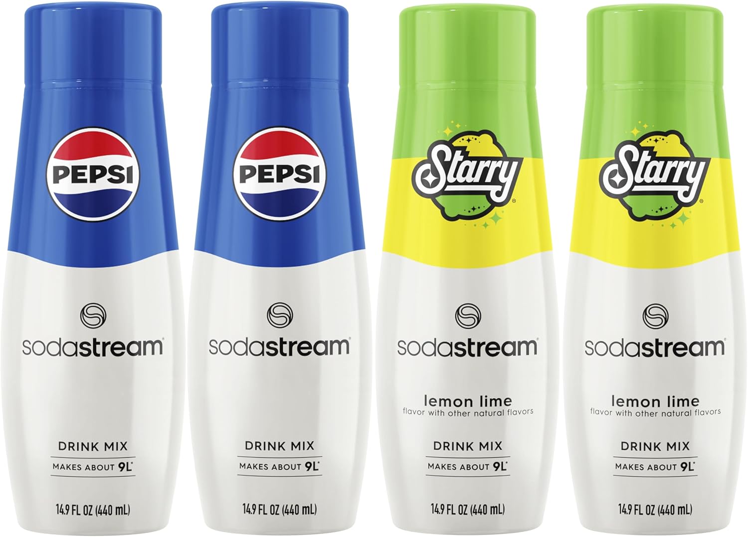 SodaStream® Pepsi® Starry® Beverage Mix Variety Pack (440ml, Pack of 4)