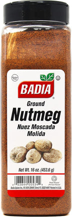 Badia Ground Nutmeg, 16 oz - Premium Spice for Baking & Cooking, Aromatic Flavor for Sweet Savory Dishes