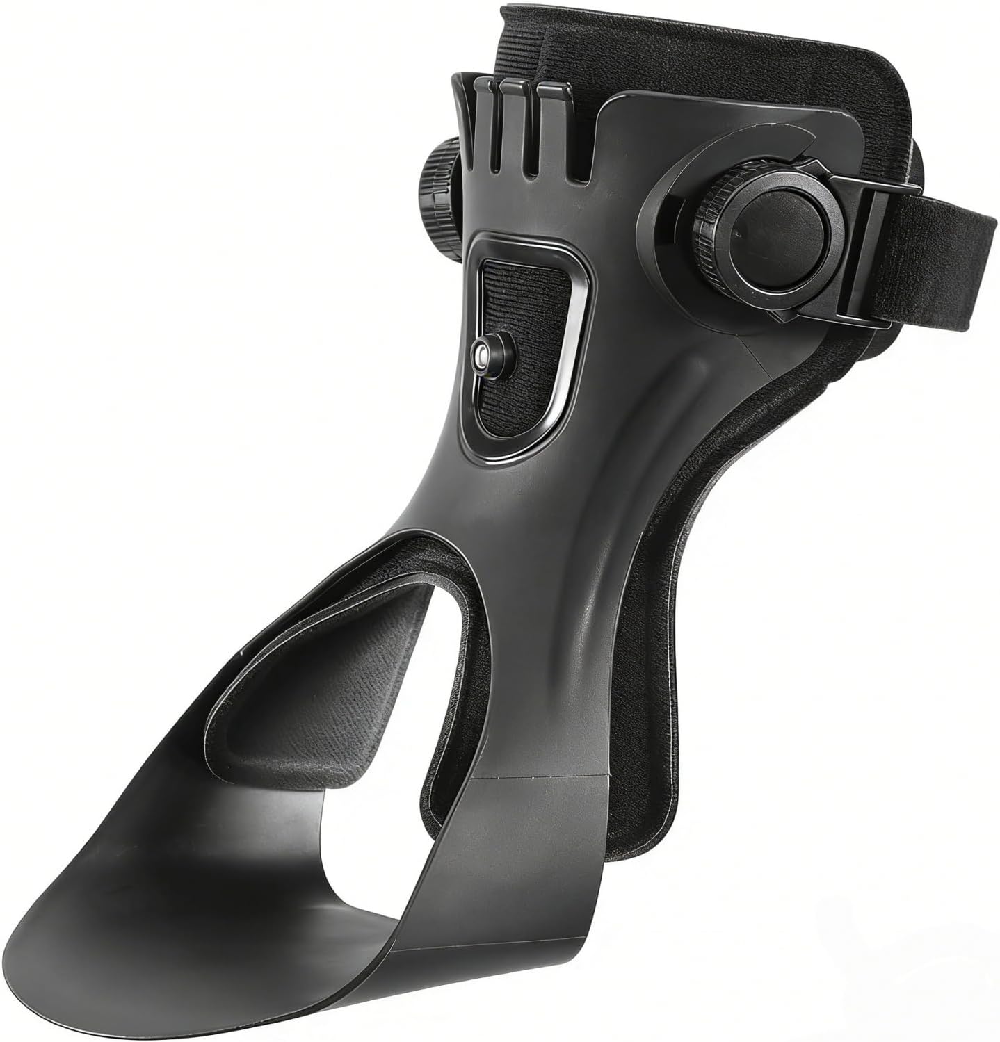 Adjustable AFO Foot Drop Brace with Inflatable Airbag, Ankle Foot Orthosis Support for Walking, Lightweight Foot Stabilizer for Stroke, Hemiplegia, Men & Women, Fits Inside Shoes (M), Right