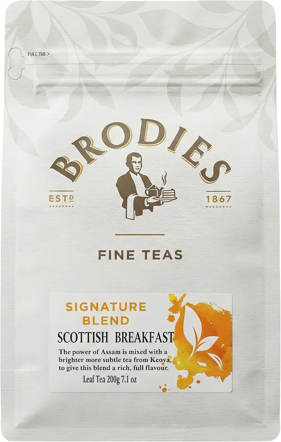 Brodies Tea, Scottish Breakfast Tea, Loose Leaf Black Tea Imported from Scotland, 7 Ounce (Pack of 1)