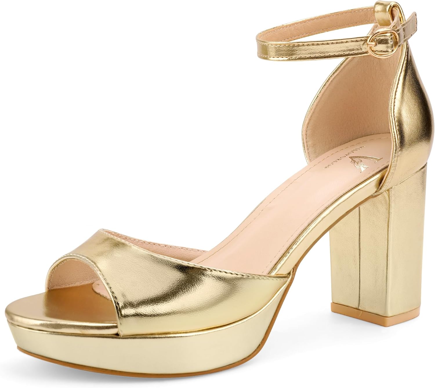 High Heels Chunky Platform Heels for Women Ankle Strap Comfy Open Toe Block Heeled Sandals Party Prom Wedding Dress Pumps