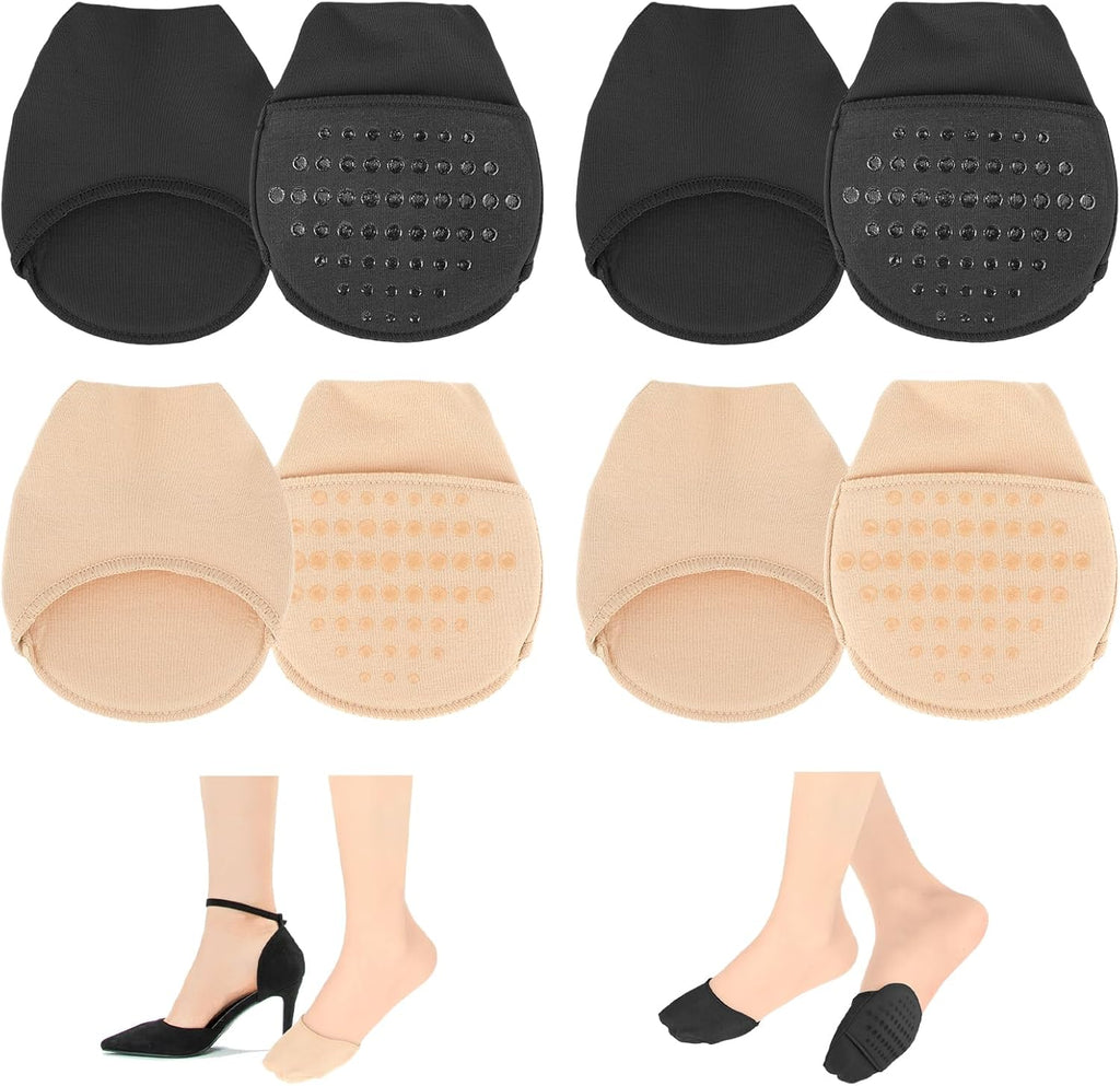 YUXIANLB Ball of Foot Cushion Socks, Women's Toe Cover with Padding, Toe Topper Socks