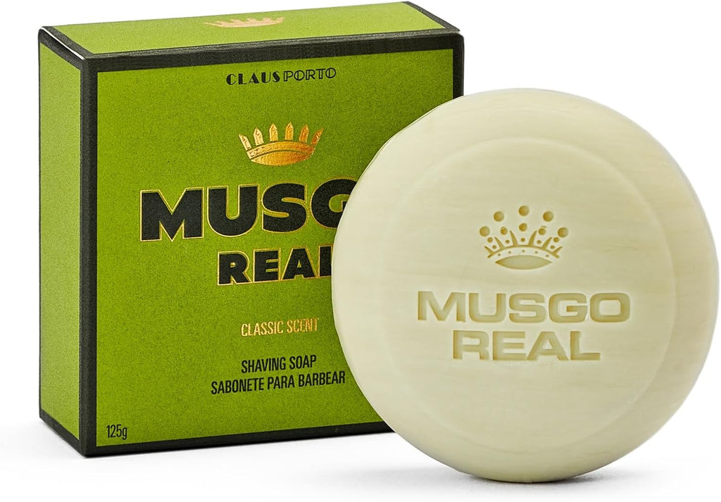 Claus Porto - Musgo Real Classic Scent Shaving Soap | Rich, Luxurious Lather to Soften Hair for a Smooth Shave | Handcrafted, Aromatic, Traditional, Woody (125g | 4.4 oz)