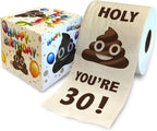 Printed TP You're 30 Birthday Toilet Paper Gift - 30th Bday Party Funny Birthday Gift Joke Toilet Paper Prank, Novelty Unique Birthday Presents for Men, Women, Family, Friends - 500 Sheets