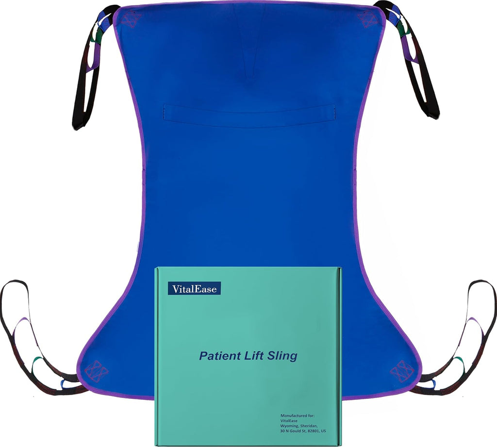 Solid Full-Body Sling for Elderly and Disabled, Polyester Lift Pad for Lifting Patients-Safe & Versatile- Max Wight 600lb (Large)