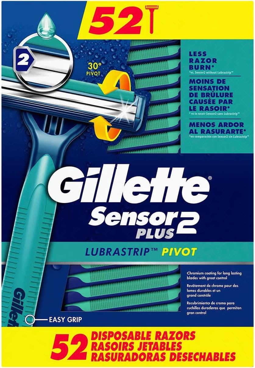 Gillette Sensor2 Plus Disposable Razor (52 Pack)