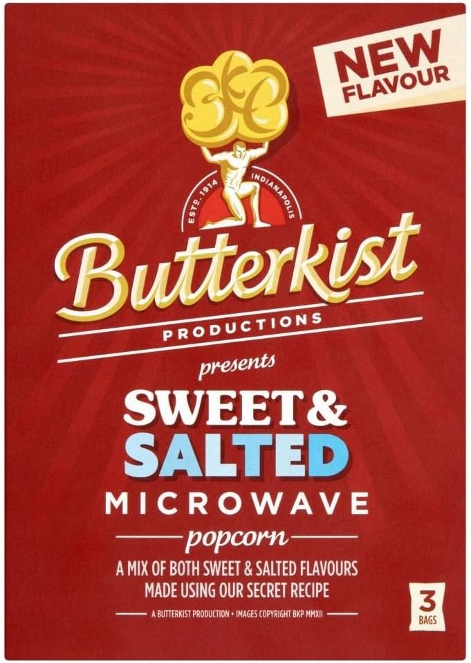 Butterkist Microwave Popcorn - Sweet & Salted (3 per pack - 270g) - Pack of 2