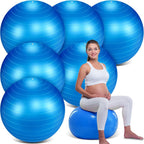 Hungdao 6 Pack Exercise Ball Bulk Inflatable Pregnancy & Workout Ball 22 Inch Heavy Duty Pilates Ball for Yoga Stretching Therapy Balance Physical Fitness
