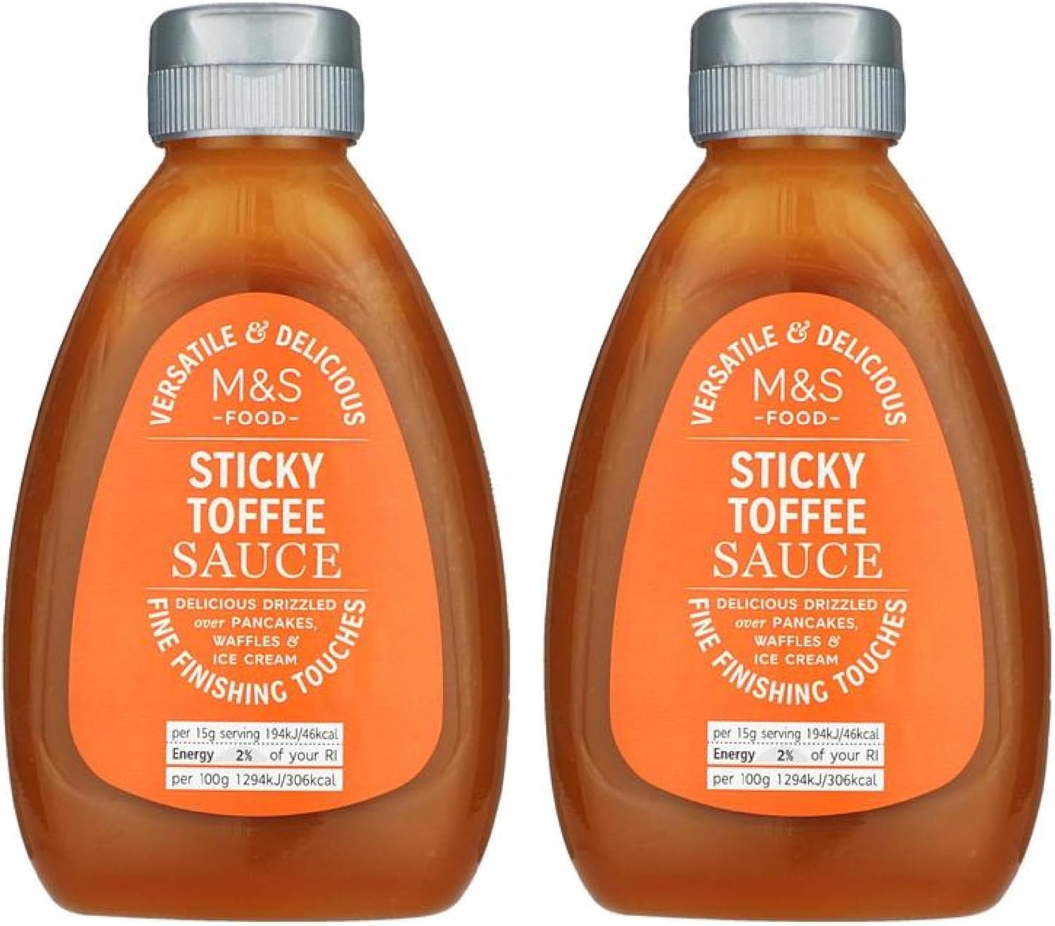 M&S Sticky Toffee Desserts Sauce 310g x 2 pack - pour over pancakes, Waffles and more