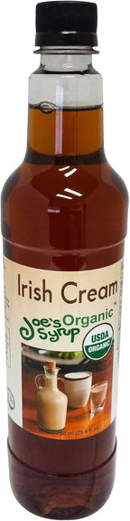 Joe’s Syrup Organic Flavored Syrup, Organic Irish Cream, 750 ml