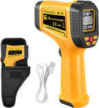 Rechargeable IR Thermometer Gun, -58°F~1472°F Non-Contact Laser Thermometer Gun, High Accuracy Digital Infrared Temperature Gun for Cooking, Griddle, Oven, Meat Food, HVAC, Automotive, Industrial Use