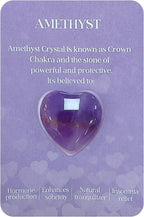 Amethyst Hearts Crystals and Yoga Gems, Quartz Crystals Hearts Set Rose Quartz Heart-Shaped Crystal Polished Gemstones for Decoration, Meditation, and Meaningful Gifts for Women