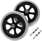 LANIAKEA 2PCS Replacement Wheelchair Wheels 8inch Wheelchair Front Wheels Anti-Slip Rubber Rollator Wheel for Wheelchairs, Walkers, Rollators (Grey)