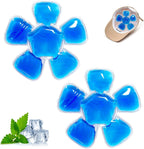 Head Ice Pack, Ice Pack for Hard Hat,Helmet Ice Packs Used for Outdoor Sport, Hard Hats & Sun Hats Relieve Summer Heat and Keep Cool(2 Pcs (Blue)