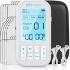TENS Unit Muscle Stimulator, 3-in-1 EMS Massager Machine, Masajeador Muscular Electrico with 60 Modes, for Gradual Shoulder, Sciatica, Muscle Relaxation,Relieve Back Pain, with 12 TENS Pads