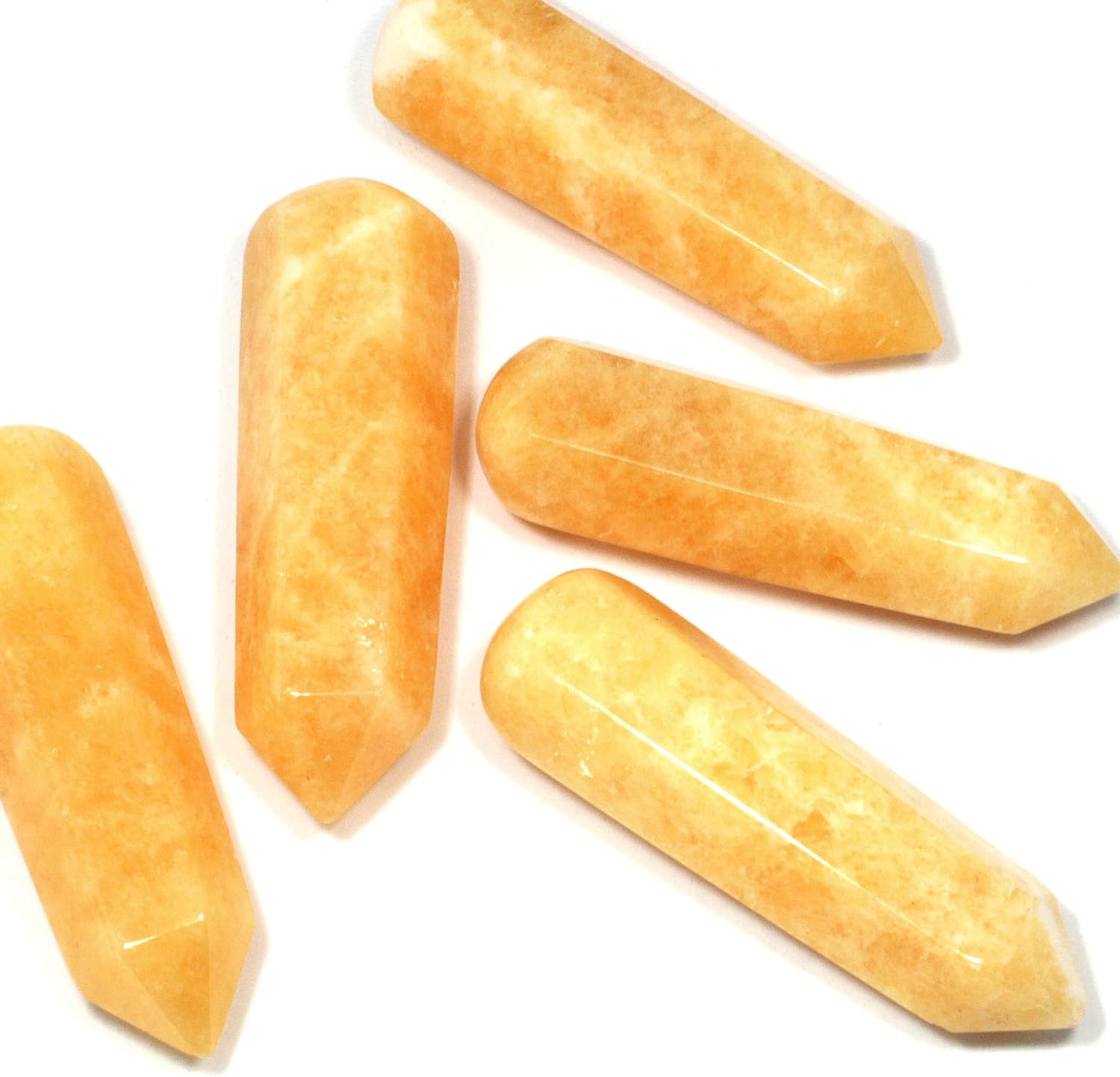 Orange Calcite Crystal Massage Wand ~70mm
