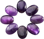 SUNYIK Purple Amethyst Oval Cabochons CAB Flatback for Jewelry Making,18x25mm,Set of 10