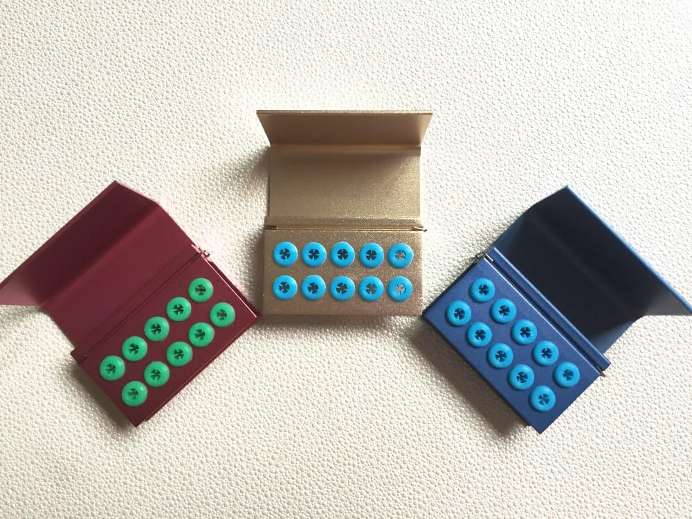 3pcs 10 Holes Dental FG Bur Burs Disinfection Autoclave Holder Block Blocks 3 Color