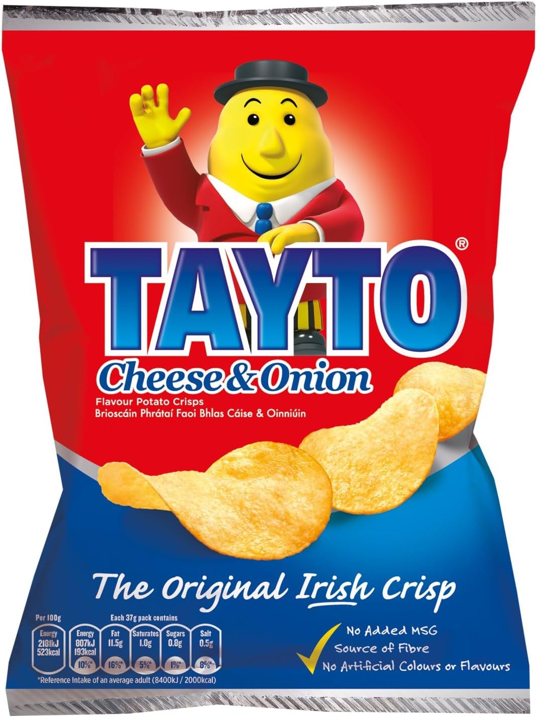 TAYTO Cheese and Onion Crisps 37g (8 count)